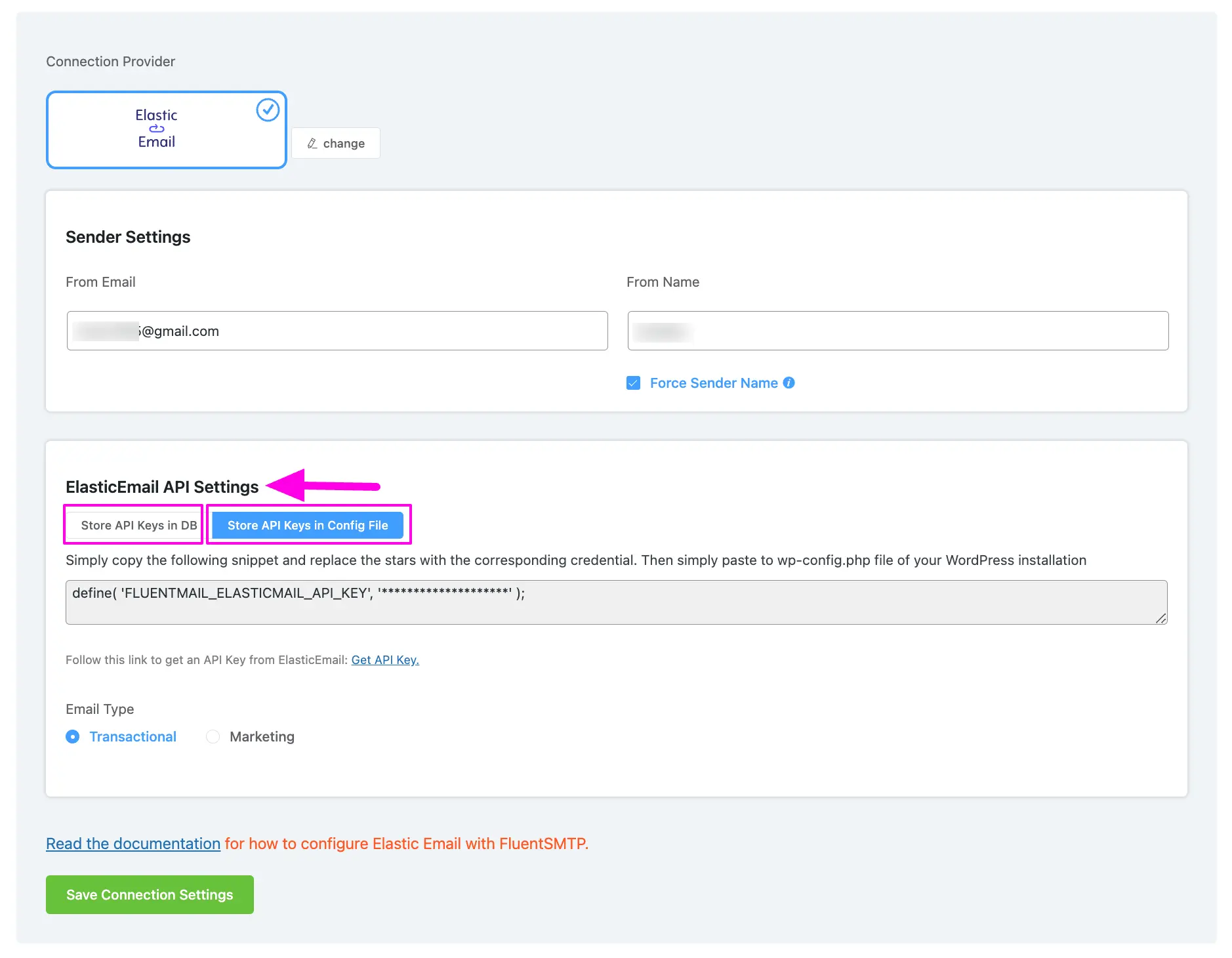Detail Of Elastic Email Api Settings