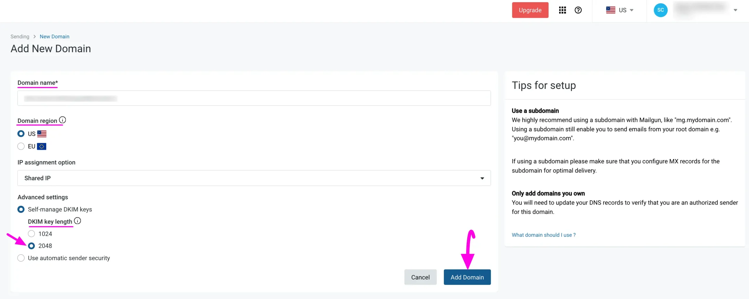 Add Domain Page Scaled