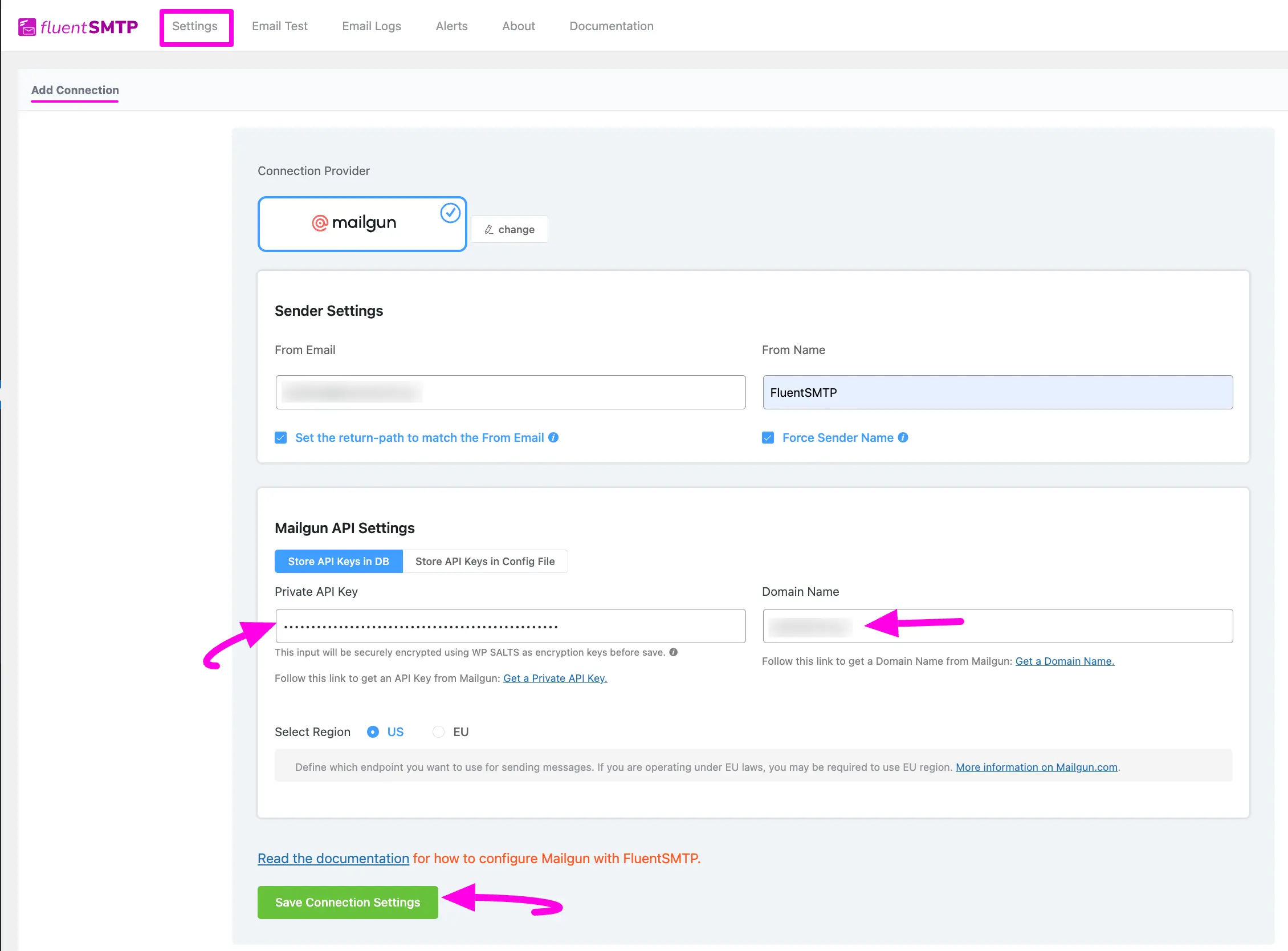 Paste Private Key Domain Name