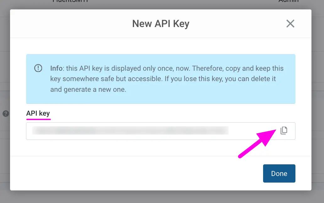 Copy Api Key 1