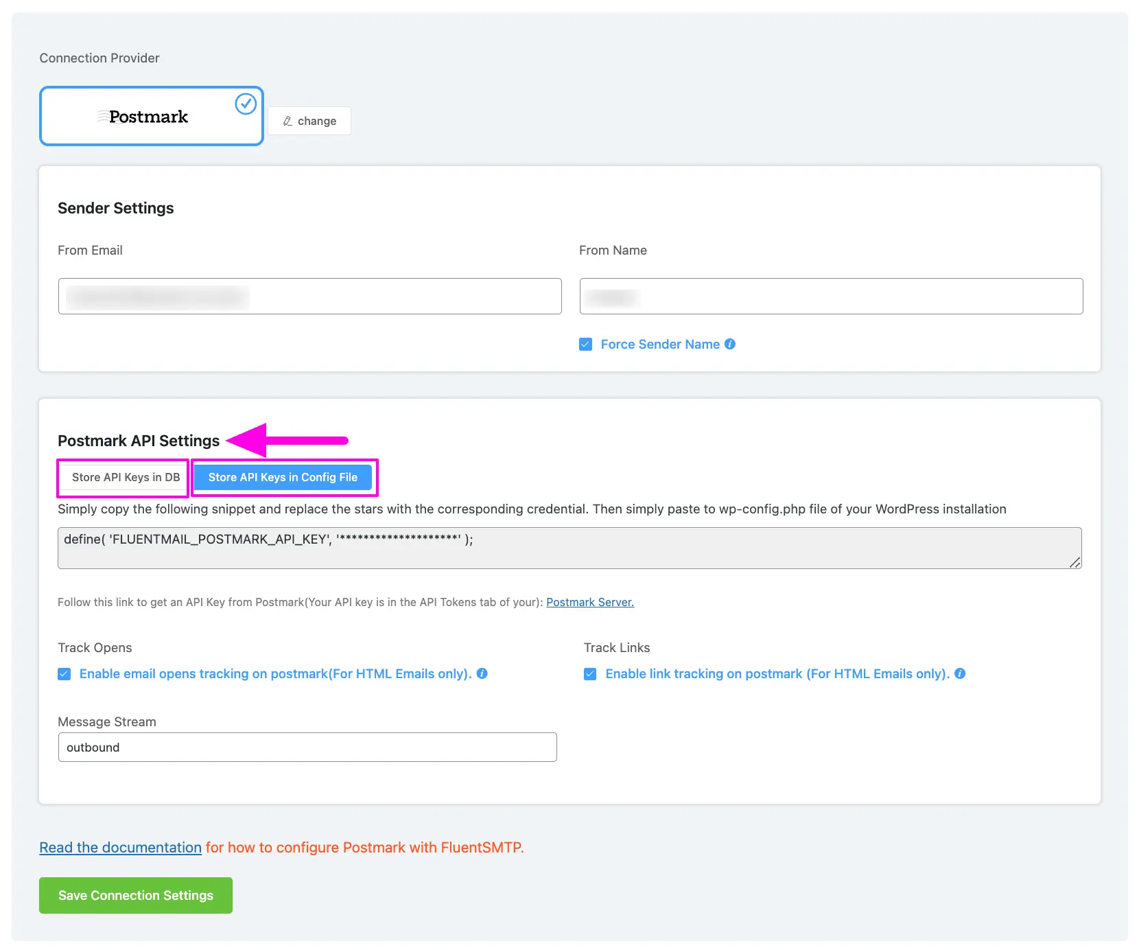 Detail Of Postmark Api Settings