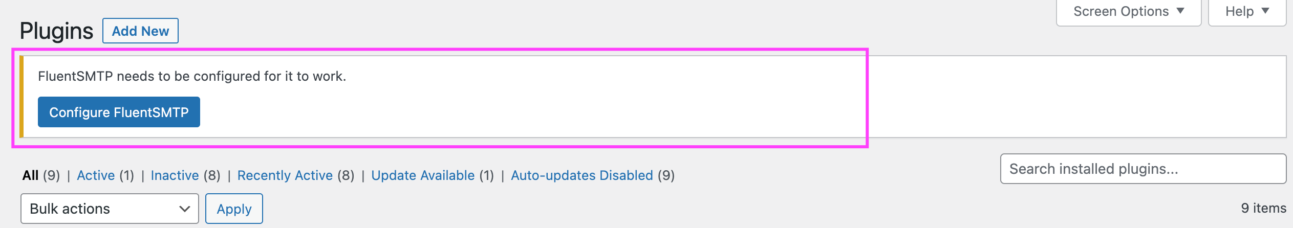 Fluent Smtp Configure New
