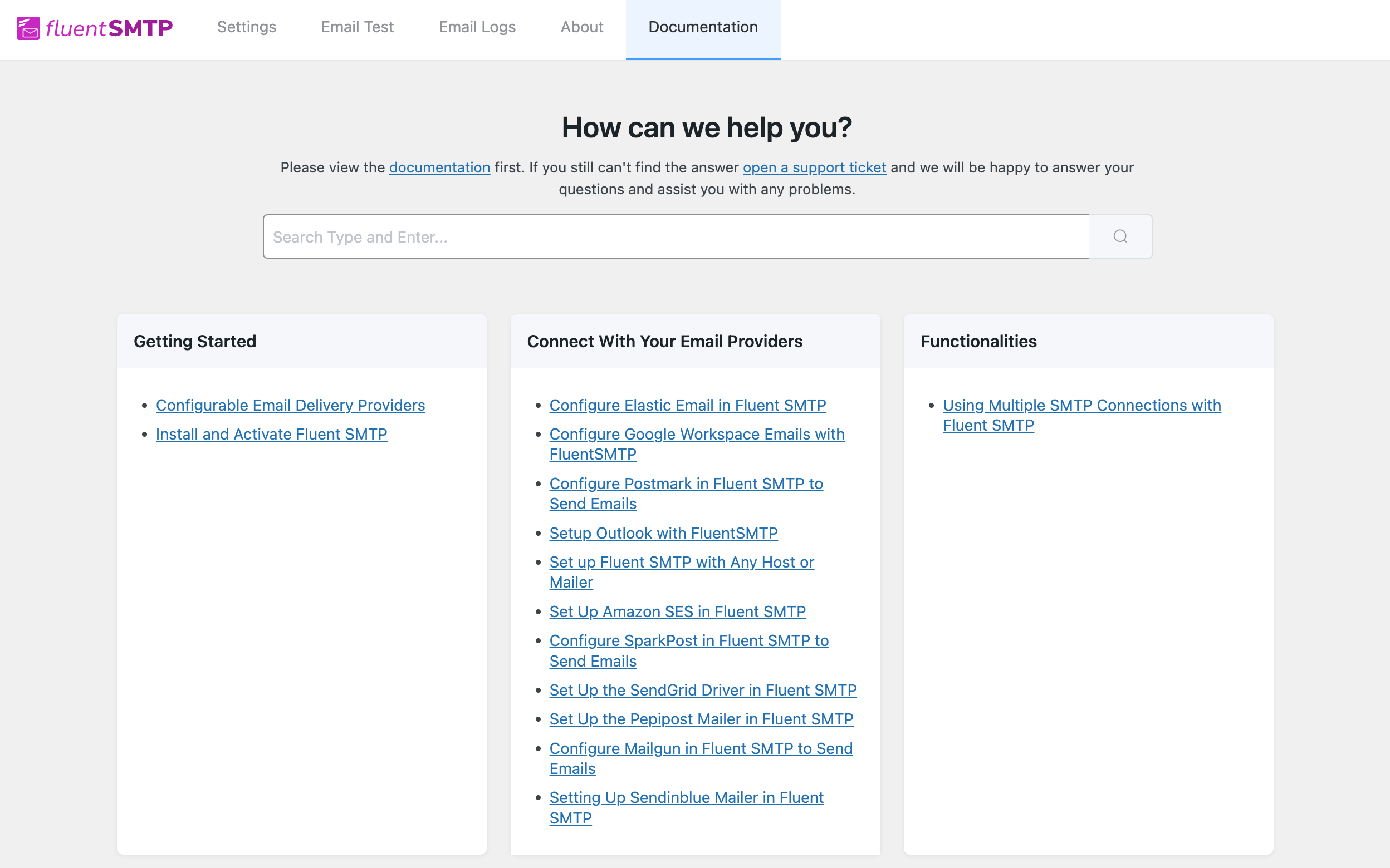 Fluent SMTP Settings Documentation